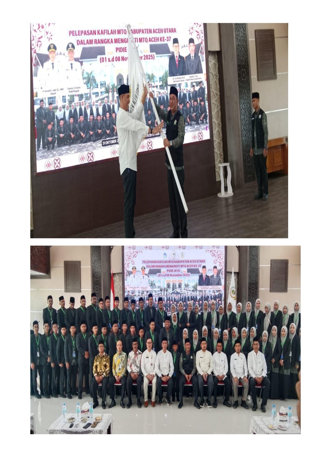 WAKIL BUPATI ACEH UTARA LEPAS KAFILAH MTQ ACEH UTARA KE PIDIE JAYA